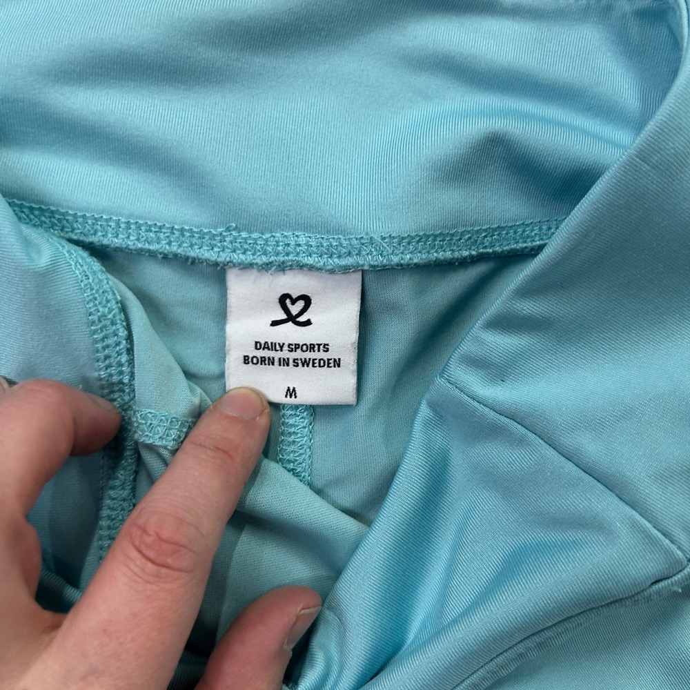 Bay Blue Skort S Teal Zipper Pockets Stretch Athleisure‎ Active Casual - Picture 8 of 9